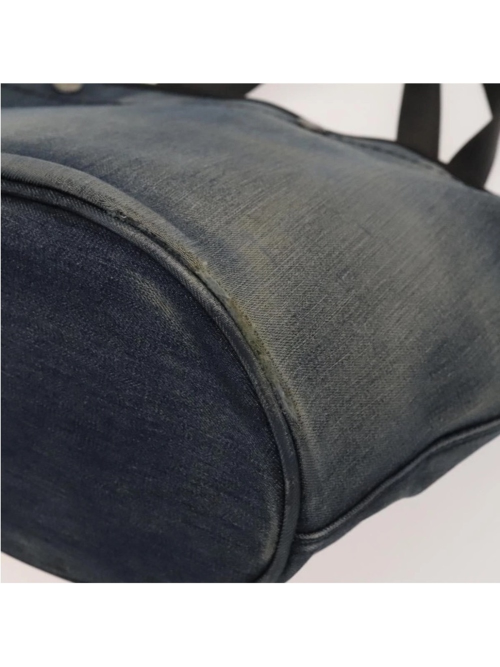 Authentic Prada Denim 2 Way Tote Bag w/ Removable Pouch - Picture 13 of 16